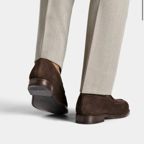 Suitsupply Brown Suede Loafers Sleek Minimalist Design