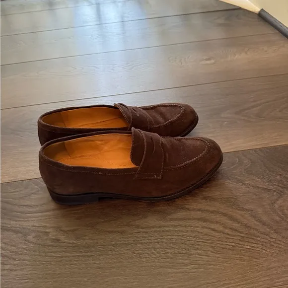 Suitsupply Brown Suede Loafers Sleek Minimalist Design