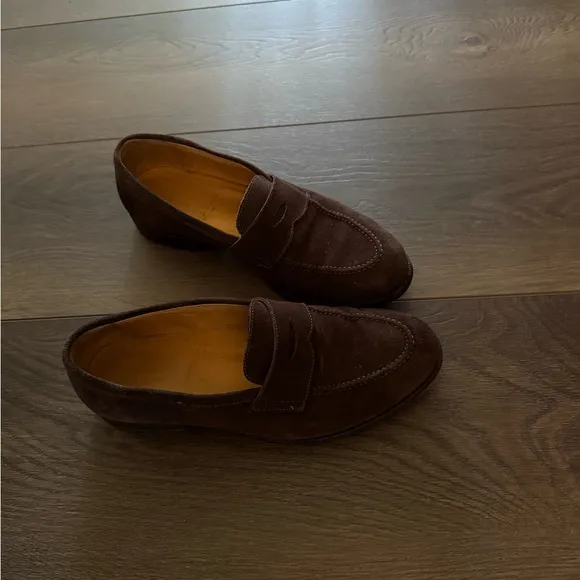 Suitsupply Brown Suede Loafers Sleek Minimalist Design