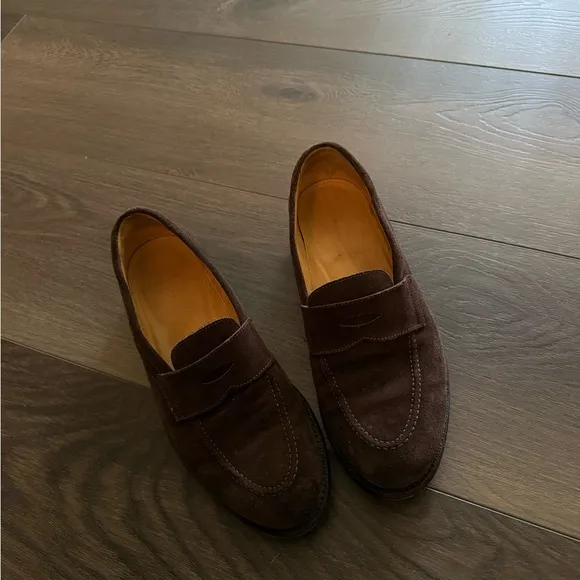 Suitsupply Brown Suede Loafers Sleek Minimalist Design