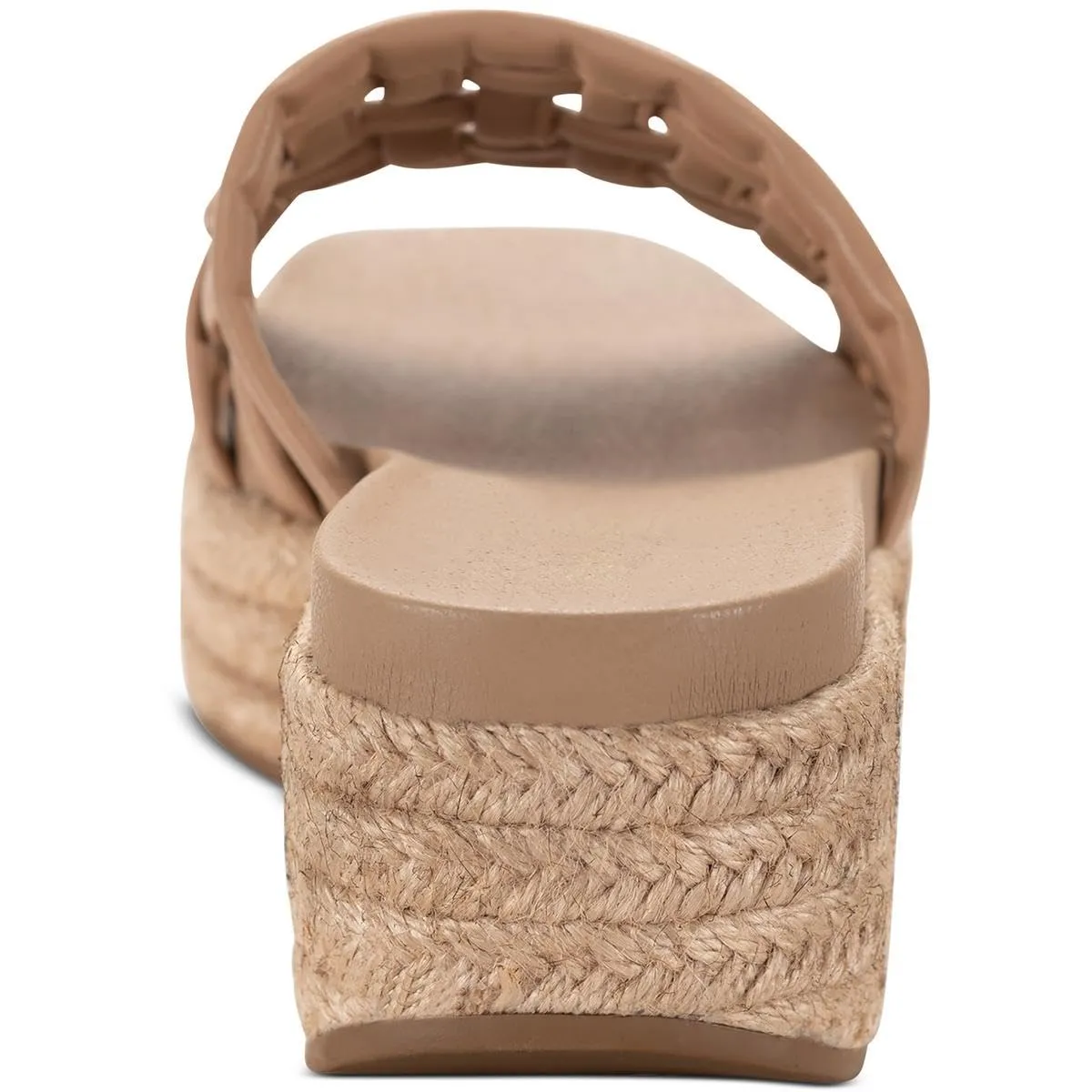 SUN STONE Womens JORDANAA Square Toe Platform Espadrilles Tan 8.5 Medium (B,M)
