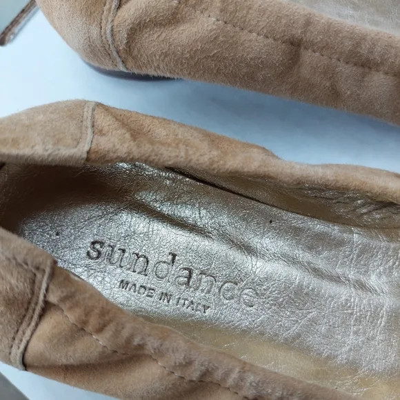 Sundance Bow Leather Ballet Flats Size 39 US 8.5/9
