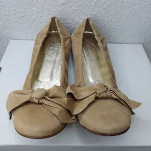 Sundance Bow Leather Ballet Flats Size 39 US 8.5/9