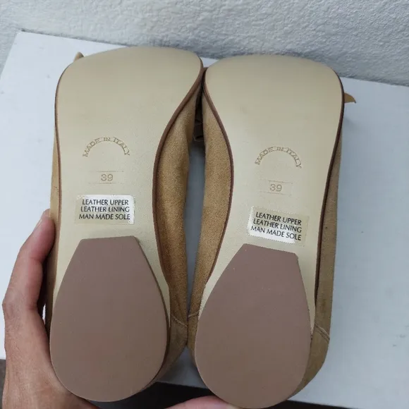 Sundance Bow Leather Ballet Flats Size 39 US 8.5/9
