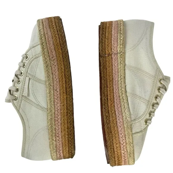 Superga 2790 Cotropew Light Sand Beige Canvas Colour Rope Platform Sneakers 8.5