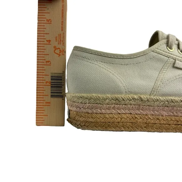 Superga 2790 Cotropew Light Sand Beige Canvas Colour Rope Platform Sneakers 8.5