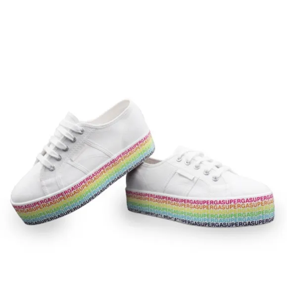 SUPERGA • 2790 COTU Mini Lettering Platform Sneakers