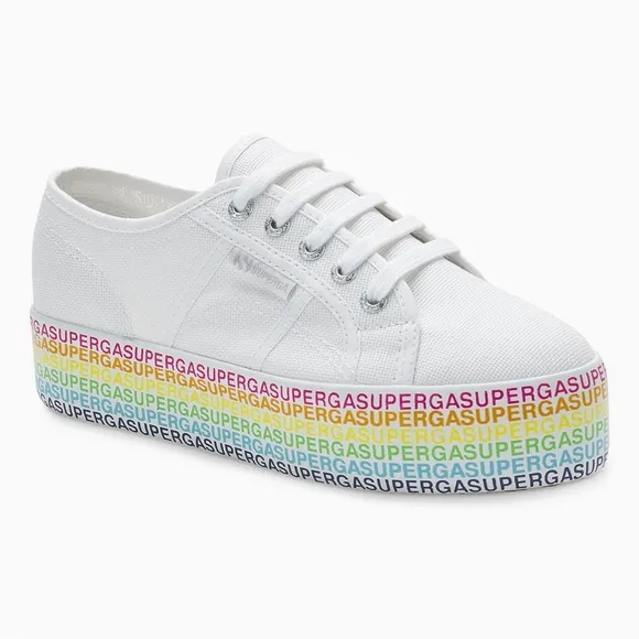 SUPERGA • 2790 COTU Mini Lettering Platform Sneakers