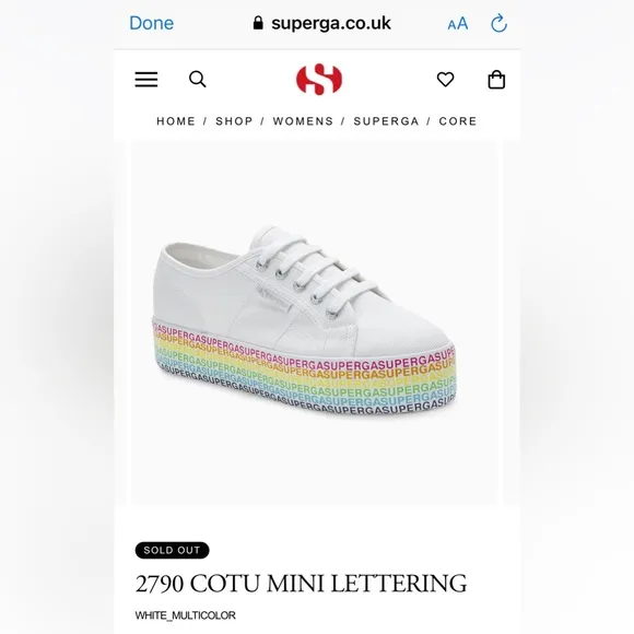 SUPERGA • 2790 COTU Mini Lettering Platform Sneakers