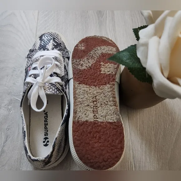 Superga Snake Print Sneakers 7.5