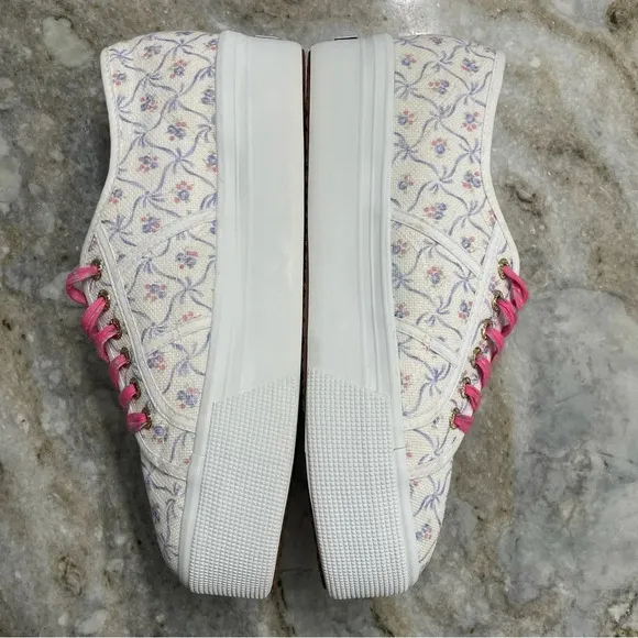 Superga X LoveShackFancy Floral Print Chunky Platform Sneakers