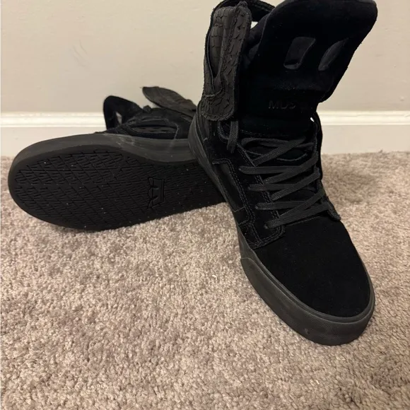 Supra RARE Chad Muska Pro Skytop II Black/Black Grain Leather Suede Men’s 9.5