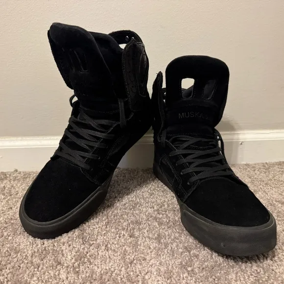 Supra RARE Chad Muska Pro Skytop II Black/Black Grain Leather Suede Men’s 9.5