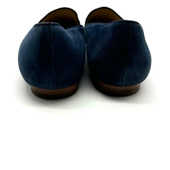 Talbots Ryan embroidered suede loafers navy SZ 8.5. Worn once