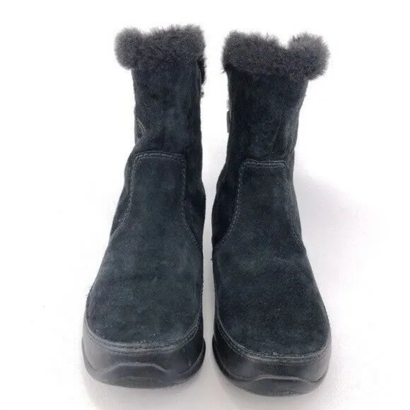 The North Face Black Leather Winter Boots 6