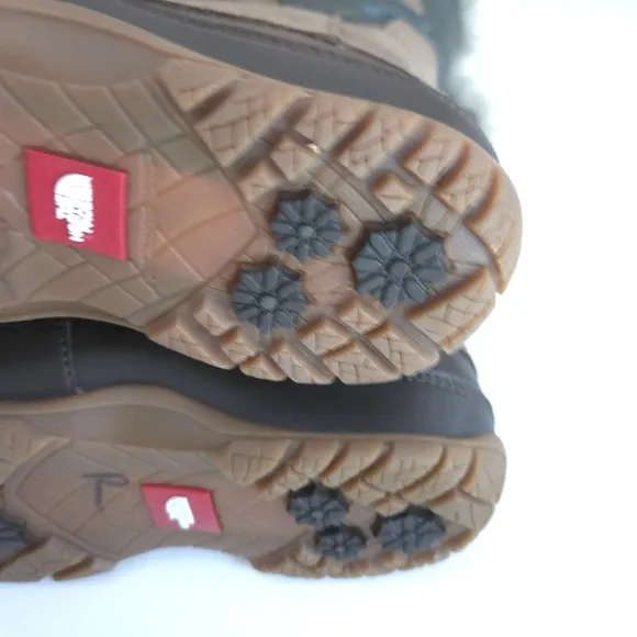 The North Face Nuptse Purna Brown Suede Waterproof Insulated Boots, Size 7.5