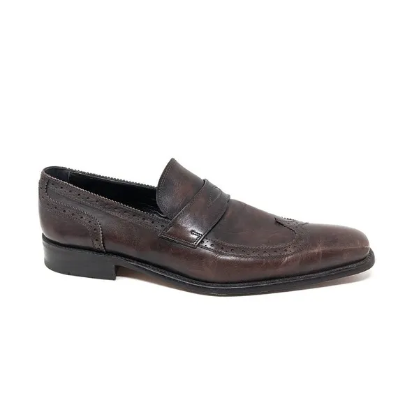 To Boot New York Adam Derrick Mens 10 Loafers Brown Leather Dress Shoes