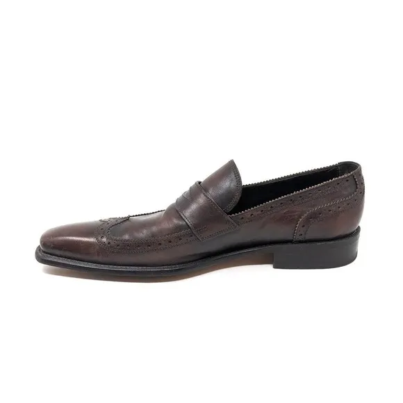 To Boot New York Adam Derrick Mens 10 Loafers Brown Leather Dress Shoes