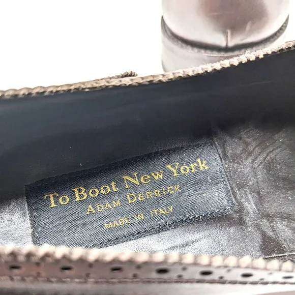 To Boot New York Adam Derrick Mens 10 Loafers Brown Leather Dress Shoes