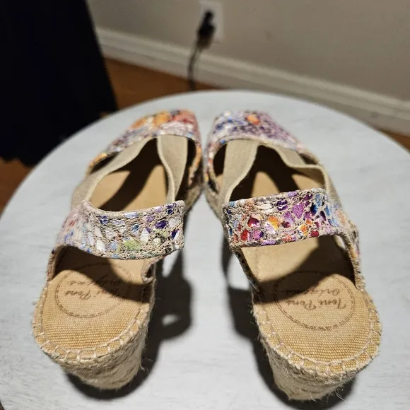 Toni Pons Orgins Stained Glass Print Espadrilles Wedge Sandals