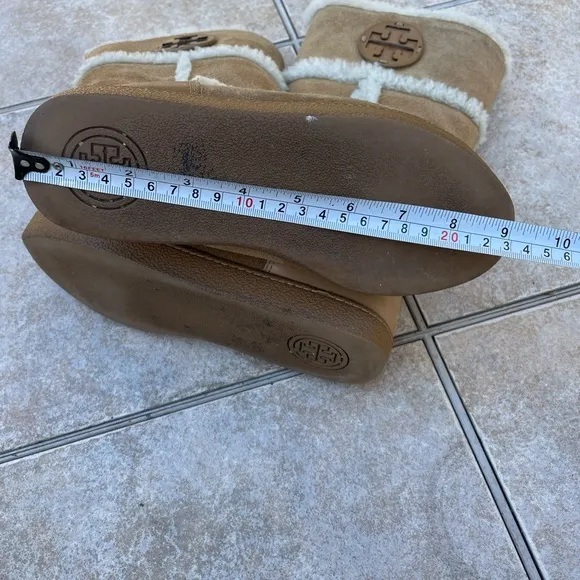Tory Burch Amelie Shearling suede snow boots
