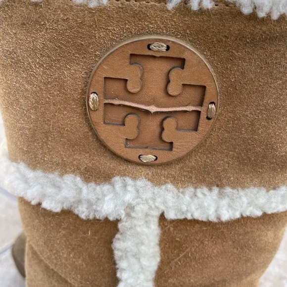 Tory Burch Amelie Shearling suede snow boots