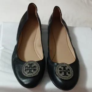 Tory Burch Black Ballet Flats 10.5