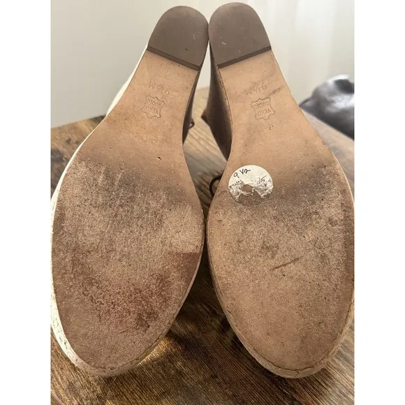 Tory Burch Brown Annamarte Brown Strappy Sandals Wedges Sz 9.5  $310