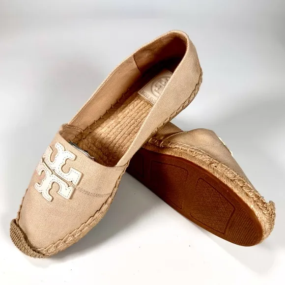 Tory Burch Canvas Weston Flat Espadrilles in Dulce De Leche