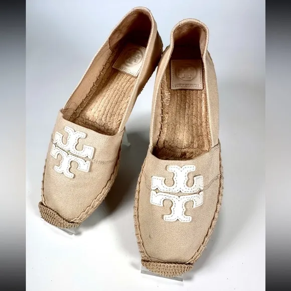 Tory Burch Canvas Weston Flat Espadrilles in Dulce De Leche