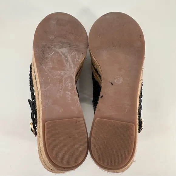 Tory Burch Dandy Chunky Platform Woven Espadrilles Sandals Size 11