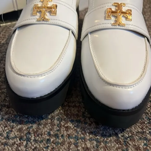 Tory Burch Everly Mini Platform Chunky Signature Logo Flat Loafer Shoe size 11