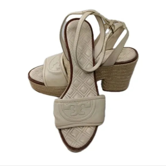 Tory Burch Fleming Espadrilles Shoes Women's Size 9 Platform Sandals