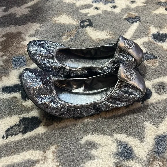 Tory Burch glittery ballet flats