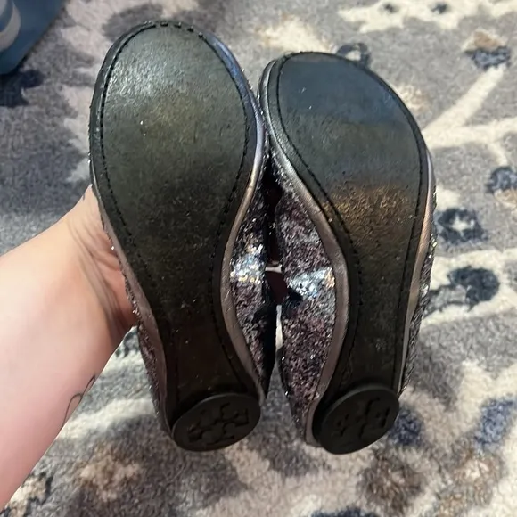 Tory Burch glittery ballet flats