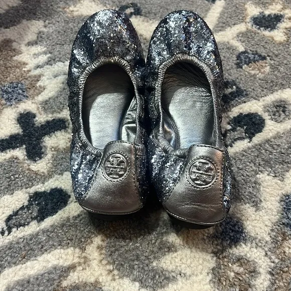 Tory Burch glittery ballet flats