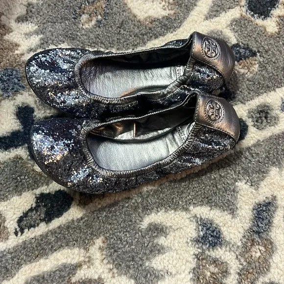 Tory Burch glittery ballet flats