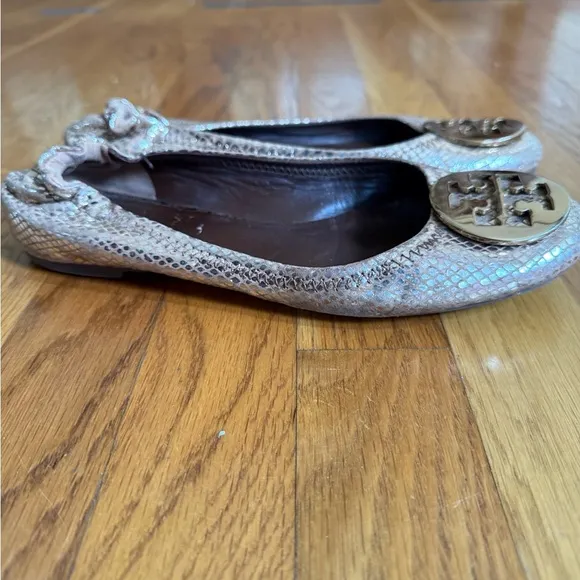Tory Burch Gold Ballet Flats Sz 9.5Good Used Condition