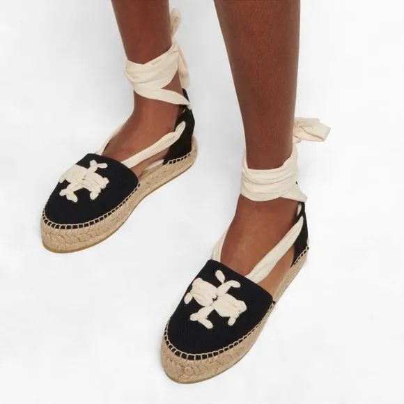 Tory Burch Lace Up Espadrilles