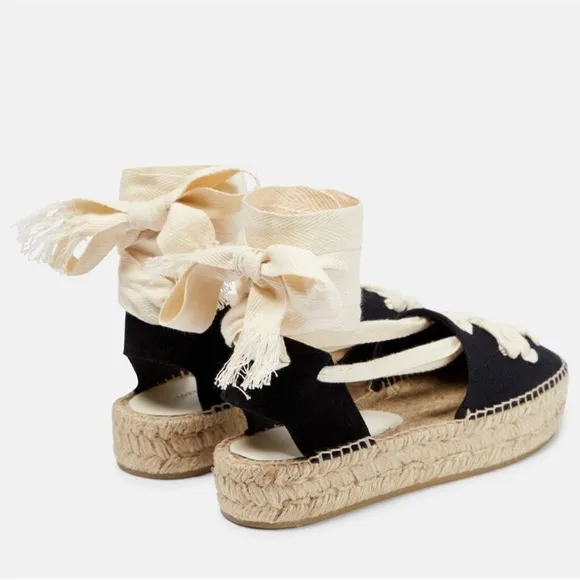 Tory Burch Lace Up Espadrilles