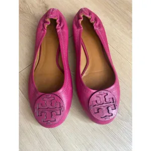 Tory Burch logo ballet flats women’s size 8.5 pink leather
