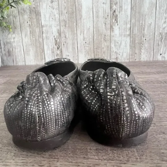 Tory Burch Metallic Chrome Ballet Flats