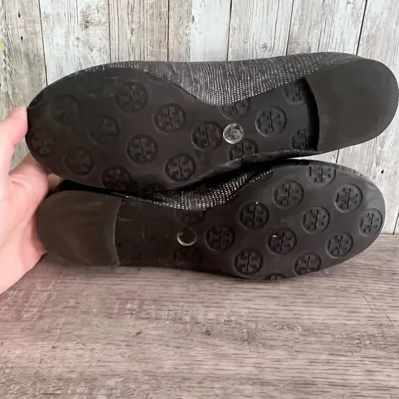 Tory Burch Metallic Chrome Ballet Flats
