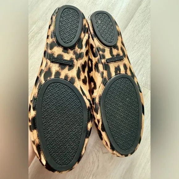 Tory Burch Minnie Ballet Flats Patent Leopard Size 7.5