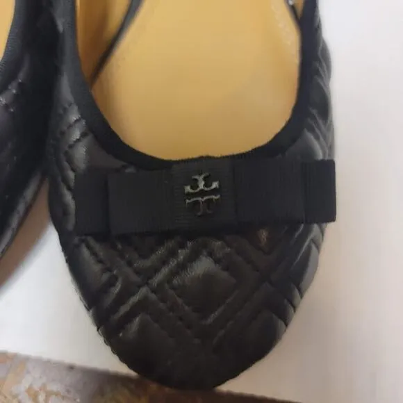 Tory Burch NEW Black Quilted Marion Ballet Flats Size 5.5 M
