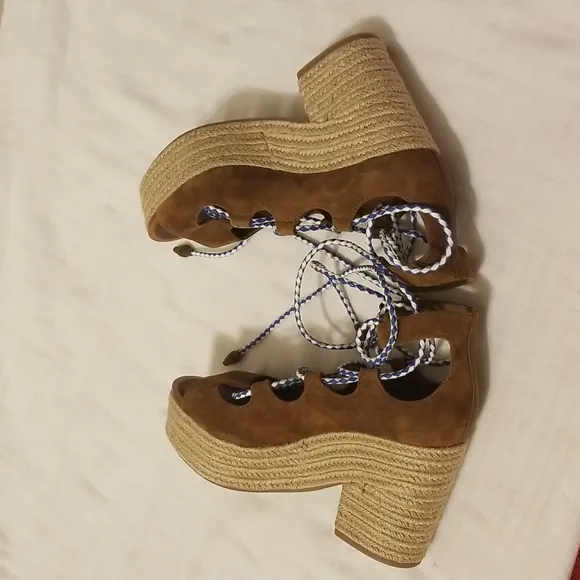 Tory  burch pasitano lace up platform espadrilles