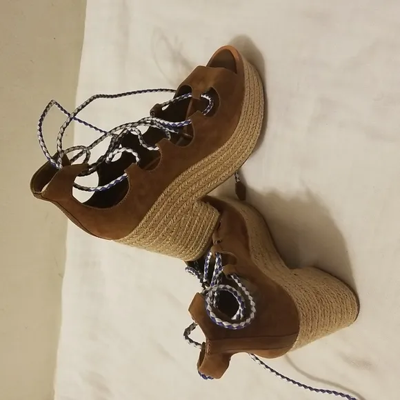 Tory  burch pasitano lace up platform espadrilles