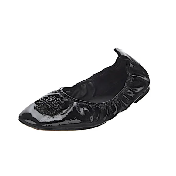 TORY BURCH Patent Leather Ballet Flats black