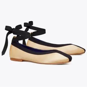 Tory Burch wrap ballet flats
