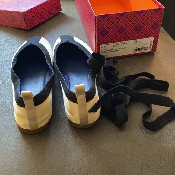 Tory Burch wrap ballet flats